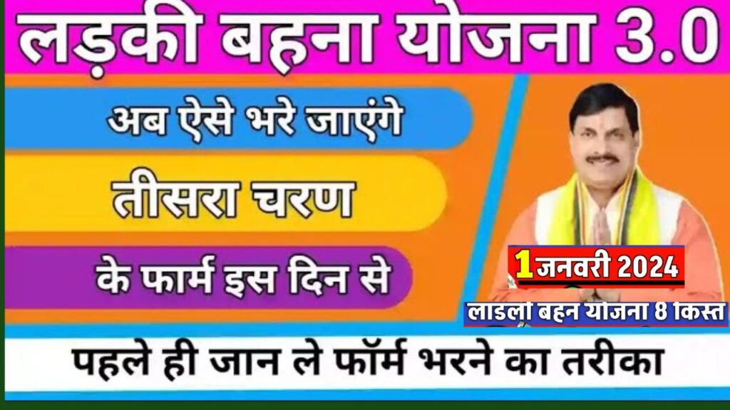 लाडली बहना योजना तीसरा चरण 8 किस्त ₹3000 लाडली आवास योजना मध्यप्रदेश CM मोहन यादव की बड़ी घोषणा