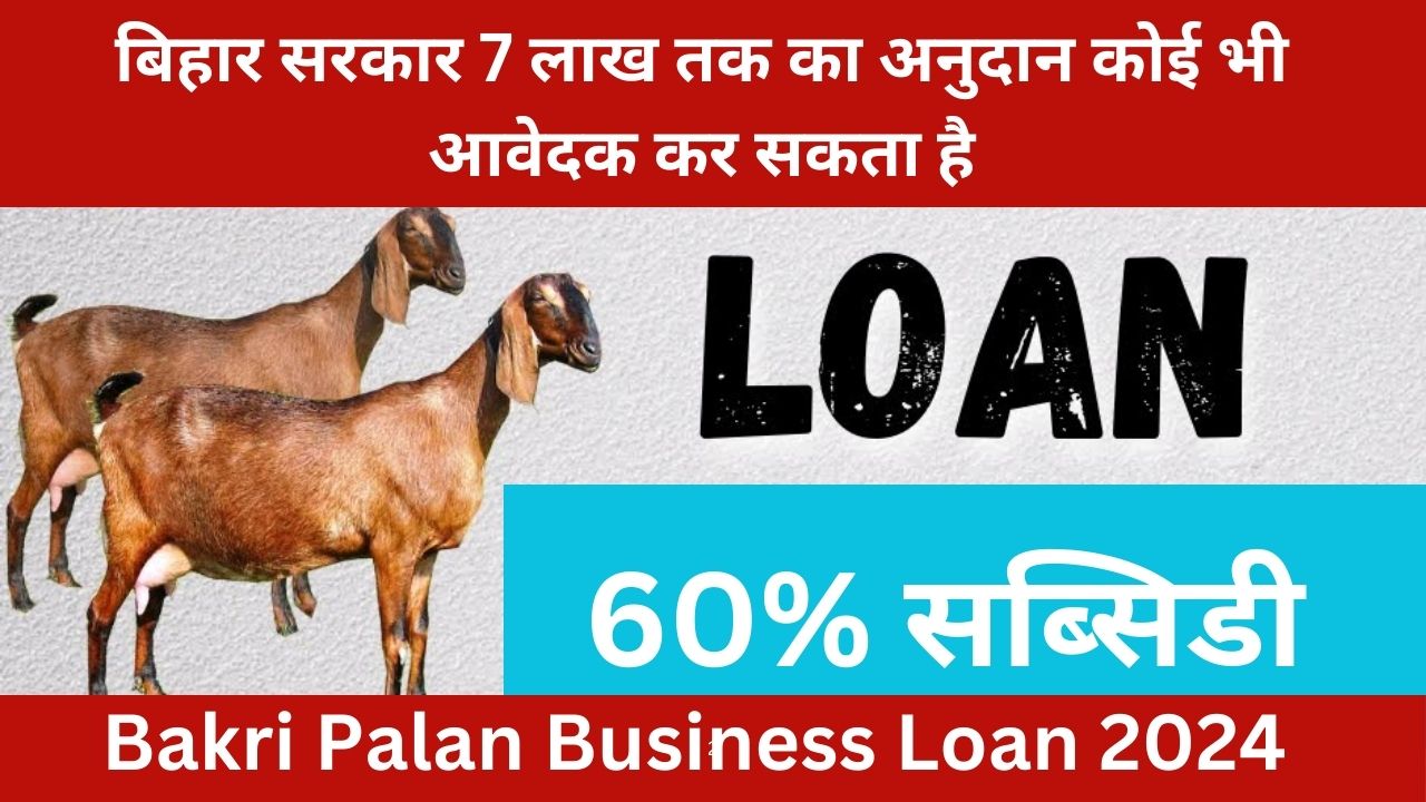 बिहार सरकार 7 लाख तक का अनुदान 60% सब्सिडी Bakri Palan Business Loan Yojana कोई भी आवेदक कर सकता है